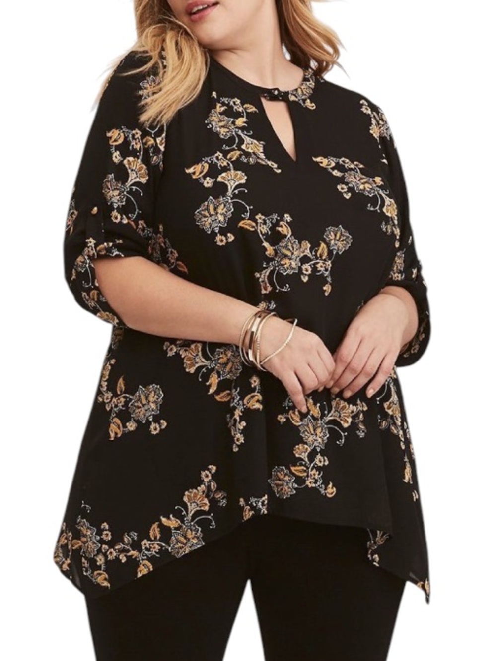 Torrid georgette shark bite blouse size 2X